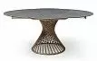Стол раскладной Tornado Bronze 120-180, серая керамика/бронза