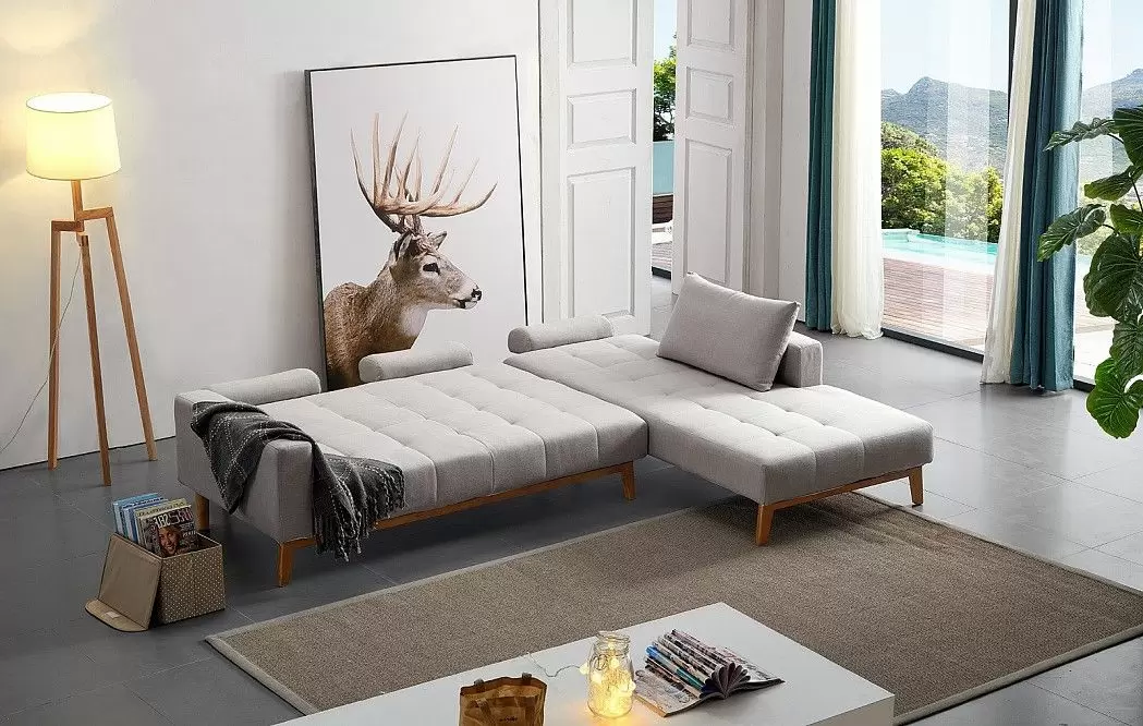 Диван-кровать Summer угловой (правый), серый - фото 2