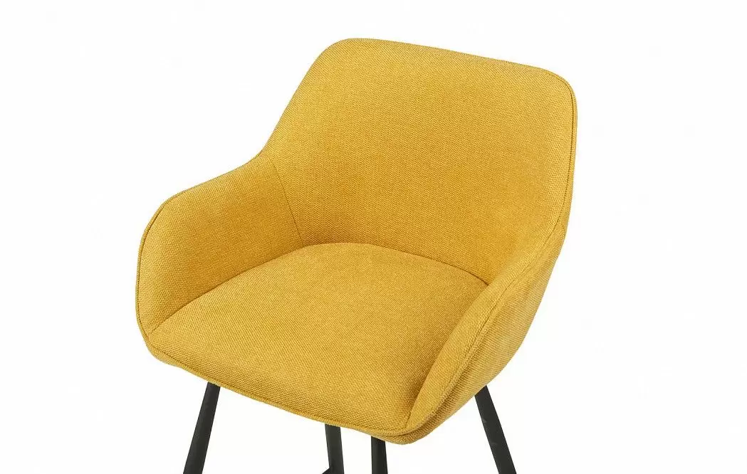 Стул полубарный Edwin, желтый карри/черный - фото 4