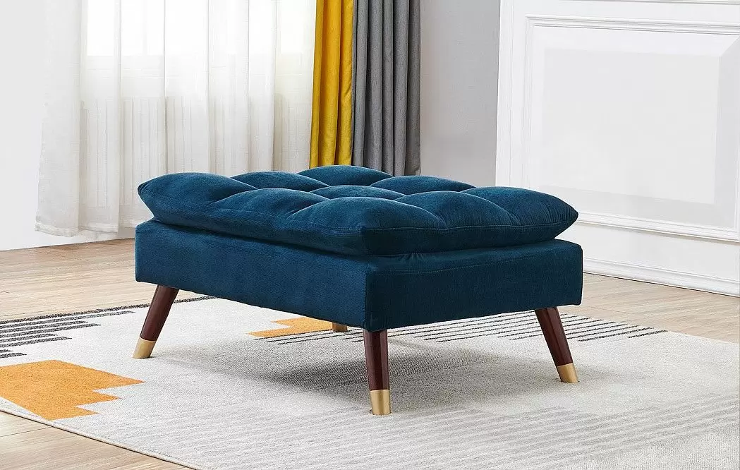 Оттоманка Lucia, темно-синий/орех - фото 2