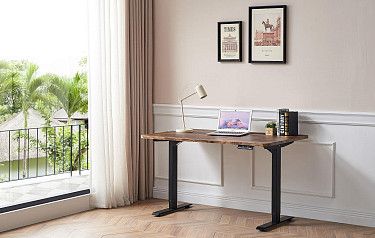 Стол Dallas (140) жженое дерево, регулируемая высота, электропривод