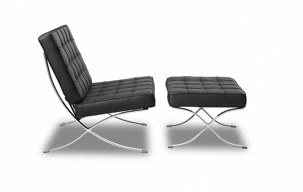 Кресло с оттоманкой Barcelona Black - фото 6