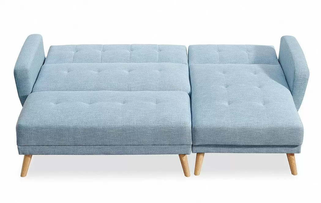 Диван-кровать Christy угловой (правый), голубой - фото 7