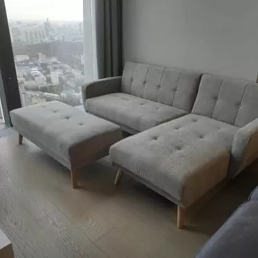 Диван-кровать Christy угловой (левый), серо-бежевый цвет