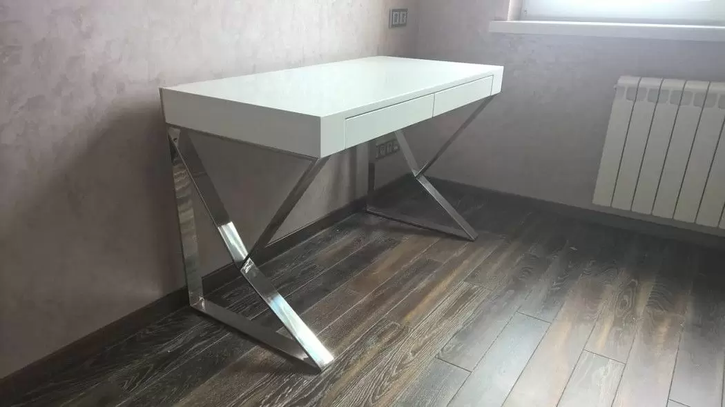 Стол письменный Edgar (2 ящика), белый - фото 9