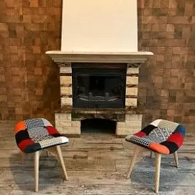 Кресло с оттоманкой Contour, желто-зеленый