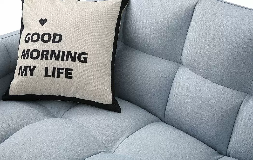 Диван-кровать Madrid, голубой/золотые ножки - фото 8