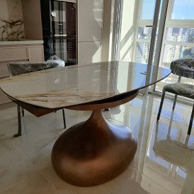 Стол раскладной Ariana 140-190, керамика/бронза