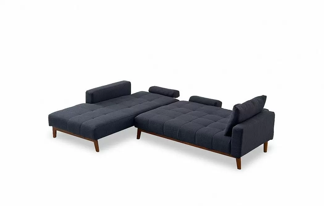 Диван-кровать Summer угловой (левый), темно-синий - фото 15