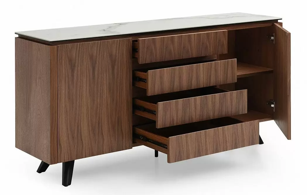 Буфет Nottingham, белая керамика/орех - фото 5