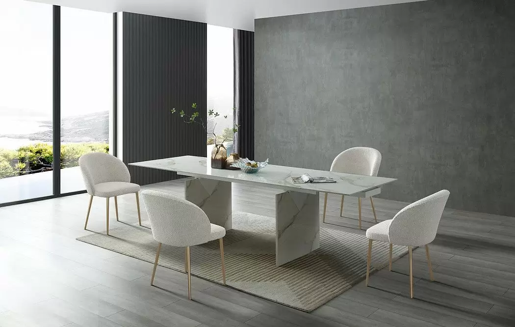 Стол раскладной Santorini 160-240, белая керамика - фото 4