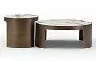 Стол журнальный Como (98), белая керамика/бронза