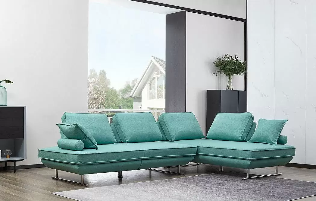 Диван-трансформер Bergamo угловой, мятно-бирюзовый