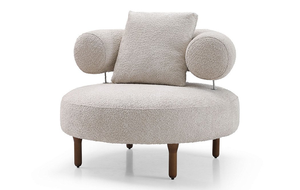 Кресло Olimpia, кремовый/орех - фото 6