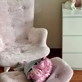 Кресло с оттоманкой Contour, желто-зеленый