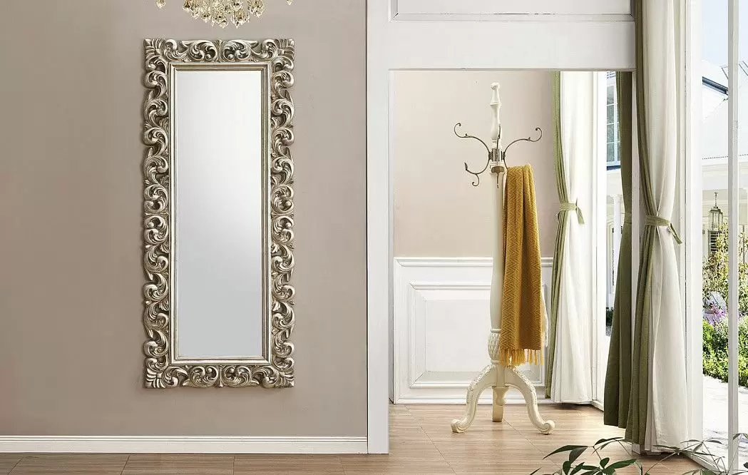 Зеркало Andorra 80х190 (Dupen), кантри серебро