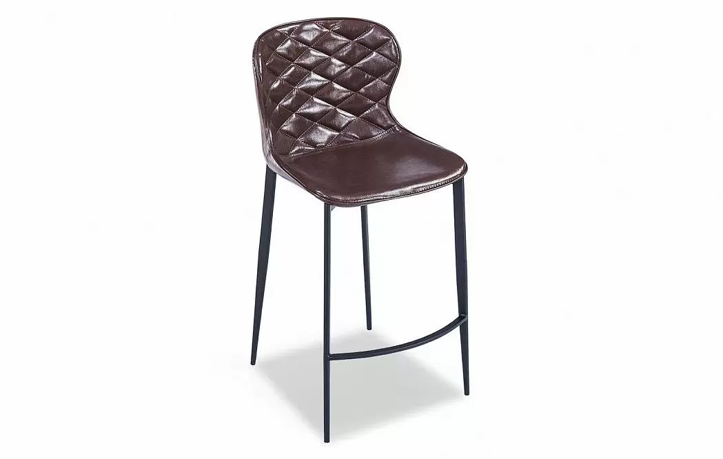 Стул полубарный Peggy (65), глянцевый шоколад/черный - фото 5