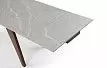 Стол раскладной Valencia 180-260, серая керамика/орех