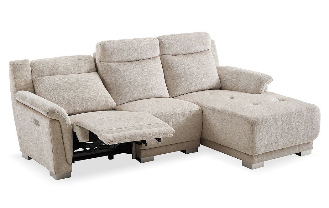 Диван-реклайнер Jonathan угловой (правый), бежевый - фото 5