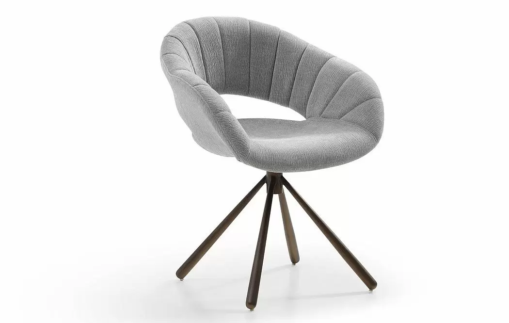 Стул Alessa, серый/бронза