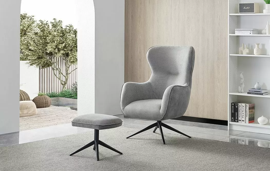Кресло Lucille, серый/темно-серый - фото 2