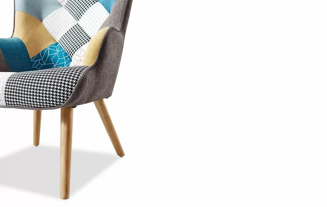 Кресло Hygge, пэчворк/натуральный - фото 6