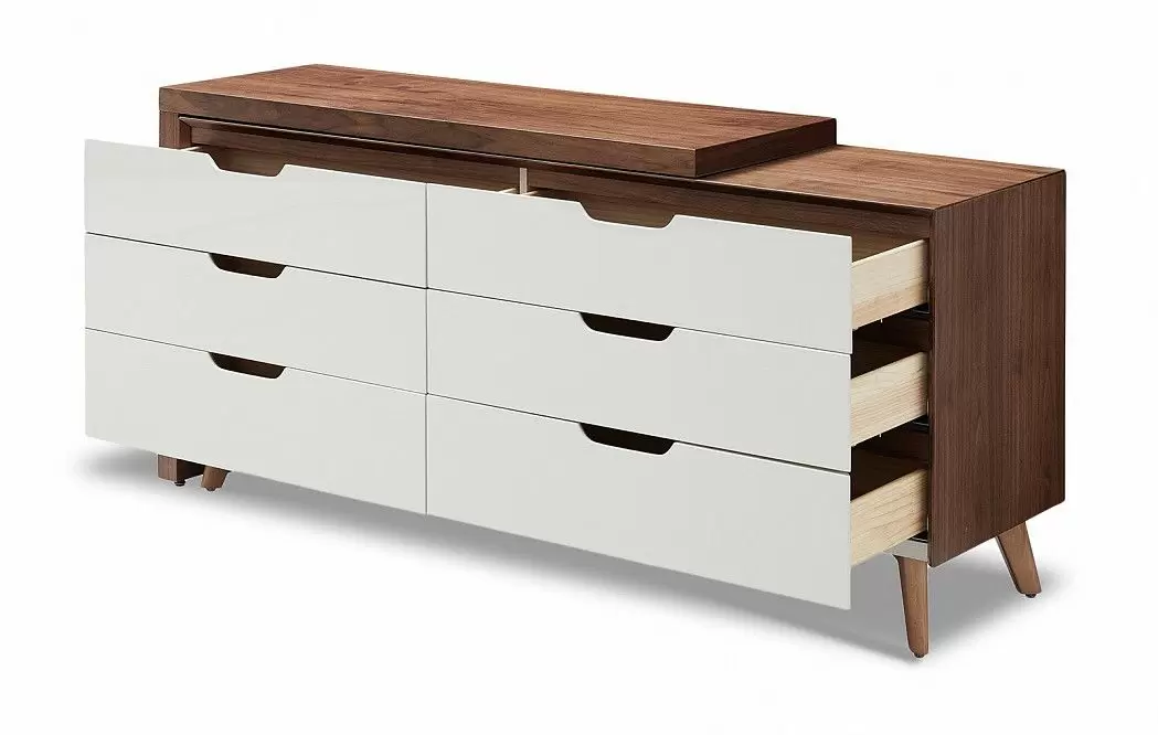 Комплект для спальни Borneo, бежевый/орех/белый - фото 21