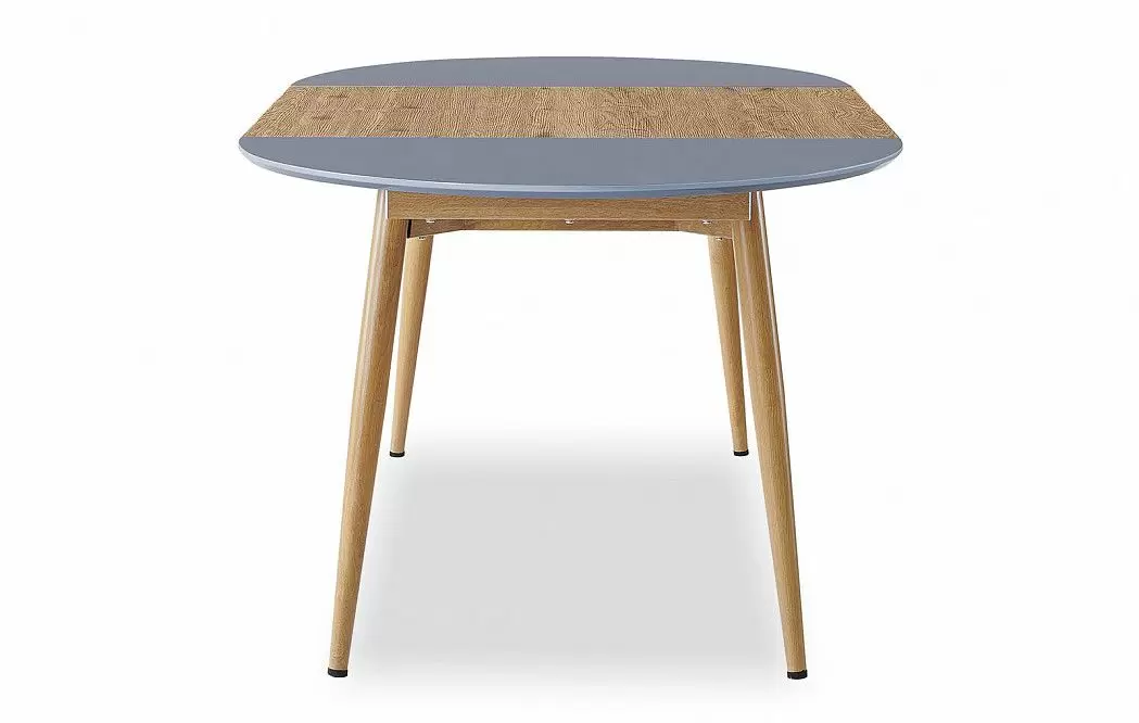 Стол раскладной Margaret 120-200, серый/светлое дерево - фото 11