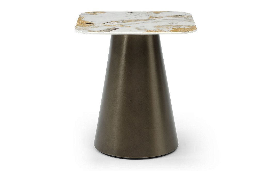 Стол журнальный Jane (45), золотистая керамика/медь - фото 3