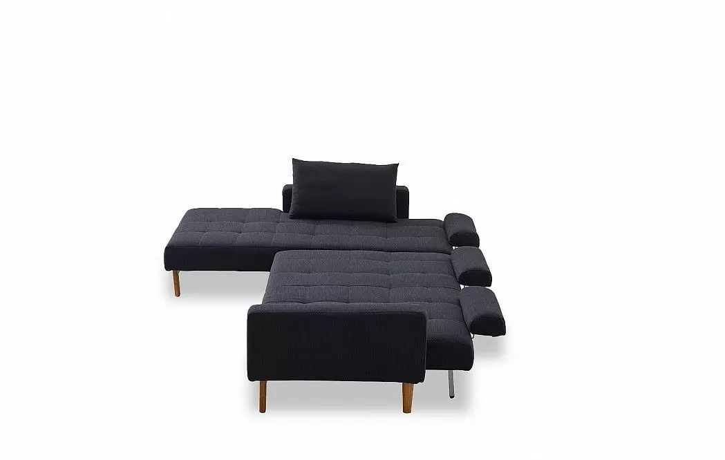 Диван-кровать Summer угловой (левый), темно-синий - фото 18