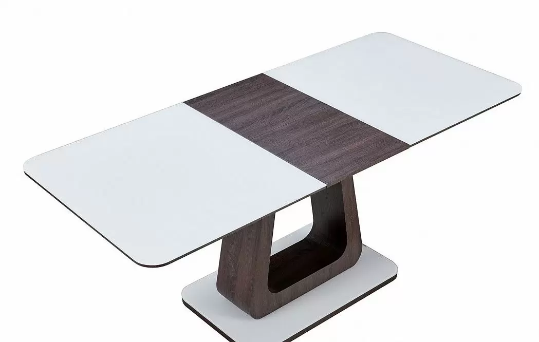 Стол раскладной Rosanna 140-180, темно-коричневый/белый - фото 9