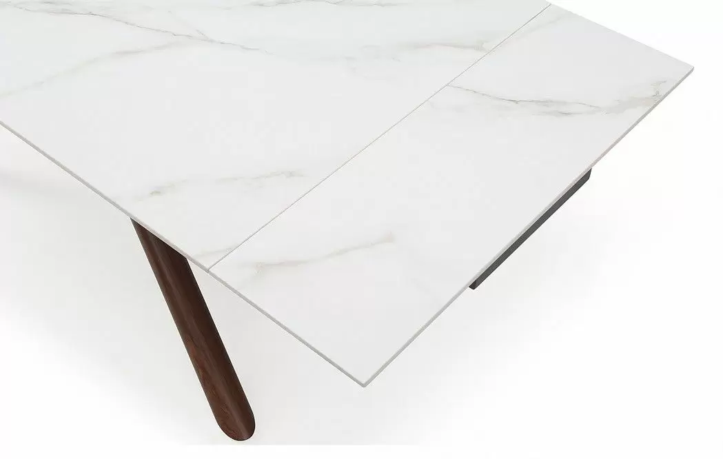 Стол раскладной Ravenna 180-240, белая керамика/орех - фото 8