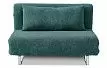 Диван-кровать Rosy 2-х местный, темно-бирюзовый/хром