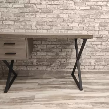 Стол письменный Hemingway, дымчатый дуб/черный