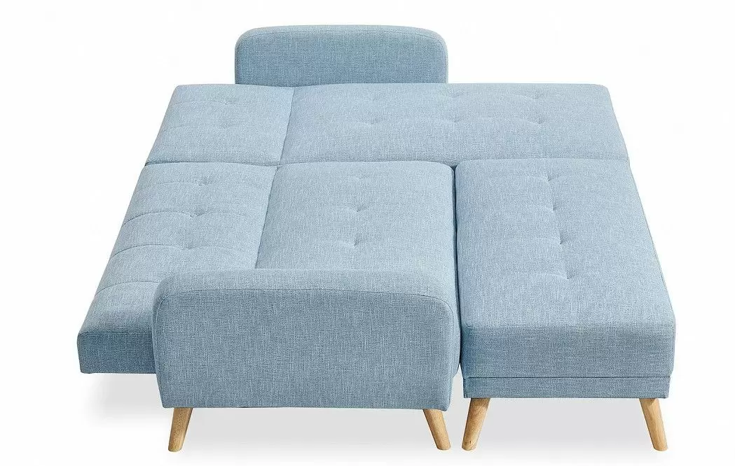 Диван-кровать Christy угловой (правый), голубой - фото 8