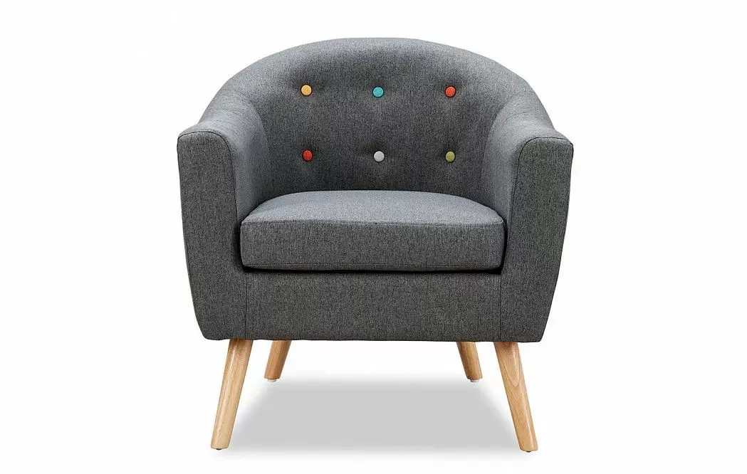 Кресло Florence, темно-серый/цветные пуговицы - фото 3