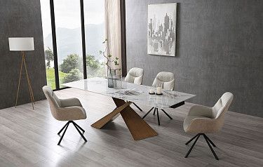 Стол Savoy Bronze + 4 стула Mabel