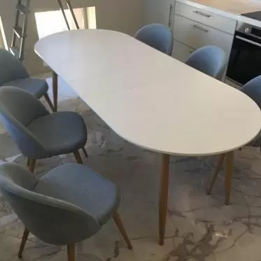 Стол раскладной Morris, белый MG-20190926-WA0004 + стул Shelly