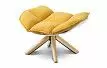 Кресло и оттоманка в стиле Husk, желтый