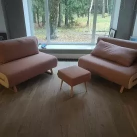 Диван-кровать Rosy 2-х местный, коралловый