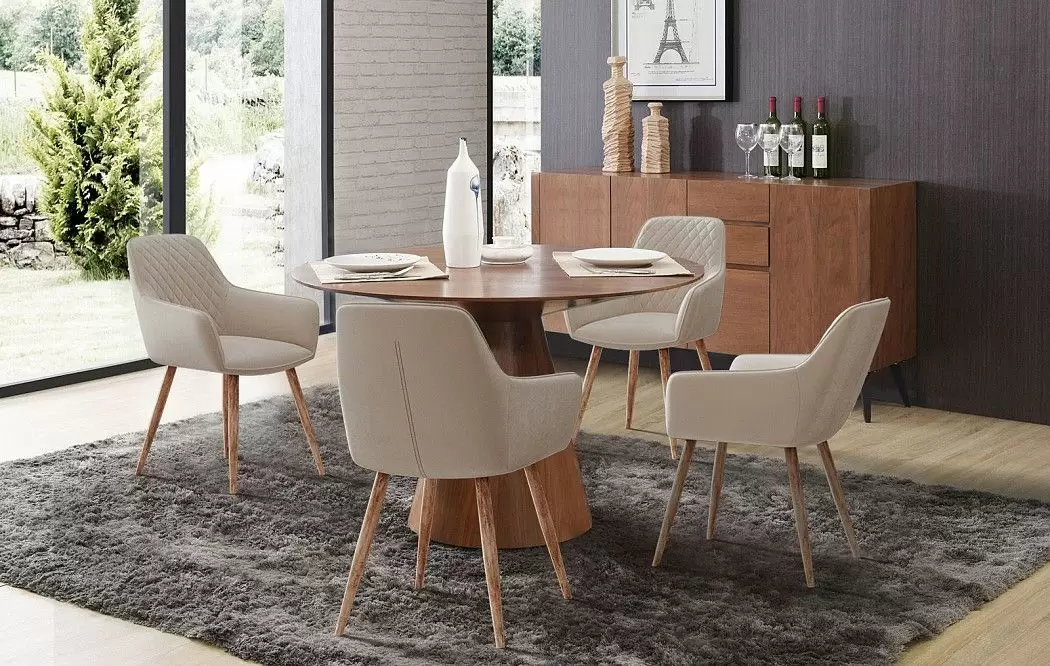 Стул Anita, светло-бежевый/дуб - фото 2