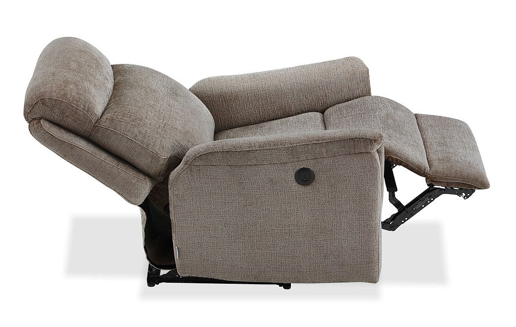 Кресло-реклайнер Stanley, серо-бежевый - фото 13