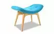 Кресло с оттоманкой Contour, голубой