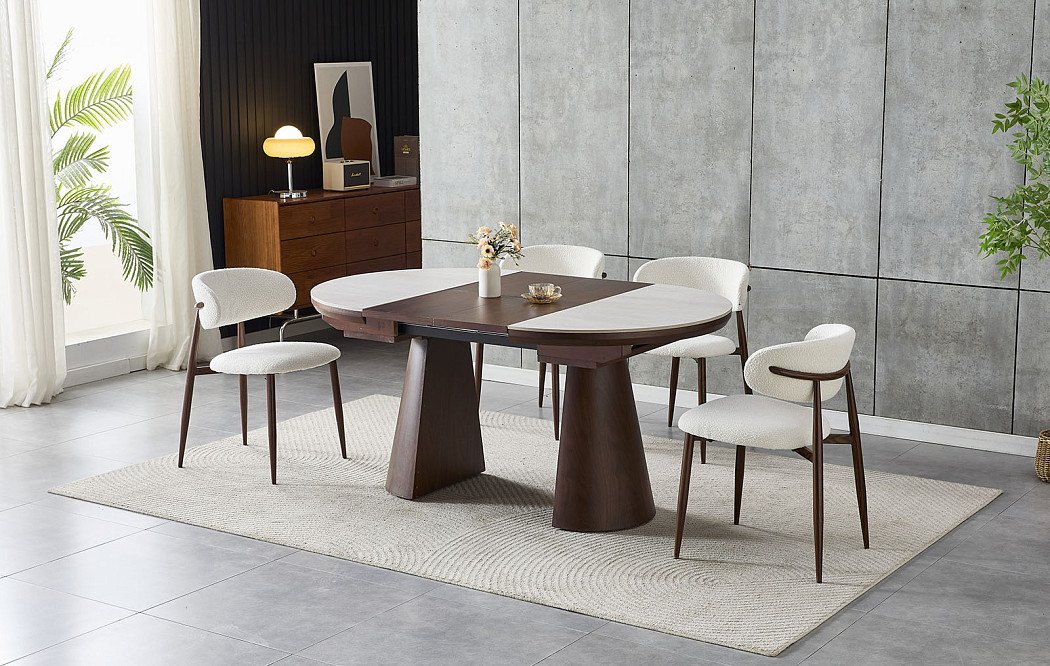 Стол раскладной Judy 100/130/160, керамика/орех - фото 2