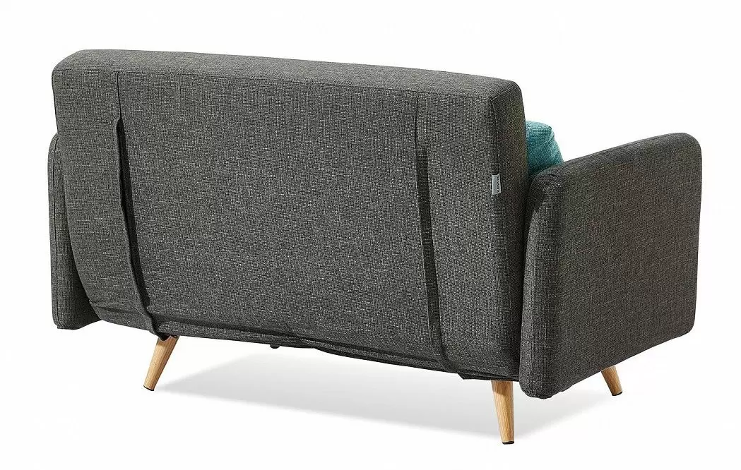 Диван-кровать Cardiff, серый/бирюзовый меланж - фото 10